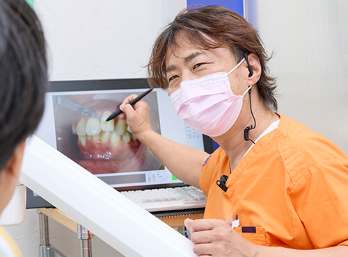 ていねいな説明をし、同意を得た上で治療を進める